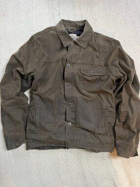 Flint and Tinder flannel lined wax trucker jacket
